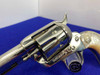 1992 Colt Single Action Army 45 Nickel 4.75 *GENUINE MOTHER OF PEARL GRIPS*