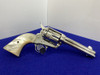 1992 Colt Single Action Army 45 Nickel 4.75 *GENUINE MOTHER OF PEARL GRIPS*