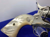 1992 Colt Single Action Army 45 Nickel 4.75 *GENUINE MOTHER OF PEARL GRIPS*