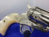 1992 Colt Single Action Army 45 Nickel 4.75 *GENUINE MOTHER OF PEARL GRIPS*
