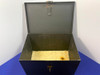 Vintage Black Steel Lock Box w/ Key Storage Chest *SOLID BUILD*