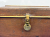 Antique Wood Chest w/ Crescent Lock Key Lift Tray *AUTHENTIC OLD PIECE*