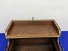 Antique Wood Chest w/ Crescent Lock Key Lift Tray *AUTHENTIC OLD PIECE*