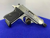 Walther PPK/S .32ACP Stainless *EXCELLENT SUPPRESSOR READY WALTHER*