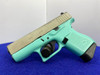 Glock 43 9mm Aluminum/Robin Egg 3.41" *POPULAR SUBCOMPACT HANDGUN*
