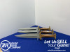 Set of 3 Fixed Blade Daggers Brass Guard Wood Grip + Sheath *MATCHED SET*