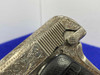 1913 Colt M1908 Pocket Hammerless -FULL COVERAGE FLORAL SCROLL ENGRAVED-