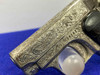 1913 Colt M1908 Pocket Hammerless -FULL COVERAGE FLORAL SCROLL ENGRAVED-