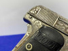 1913 Colt M1908 Pocket Hammerless -FULL COVERAGE FLORAL SCROLL ENGRAVED-