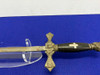 M.C. Lilley Knights Templar Sword Etched Blade* PREMIUM DISPLAY PEICE*