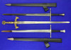 3 Sword Lot - Honshu + Decorative Crusader Swords *COLLECTOR LOT OF SWORDS*