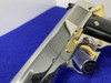 Colt Government .38 Super 5" *STUNNING MIRRORED STAINLESS - GOLD ACCENTS*
