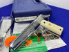 CUSTOM Colt Government 45ACP *MIRROR POLISHED & FIRE BLUE* Genuine Ivory