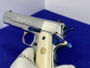 CUSTOM Colt Government 45ACP *MIRROR POLISHED & FIRE BLUE* Genuine Ivory