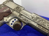 Kimber Stainless II .45 ACP SS 5" *FULL-COVERAGE FLOWER & SCROLL ARTWORK*