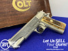 1973 Colt Government .45acp *NICKEL*5" -LARGE ROLL MARK- MK IV Series 70
