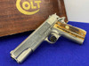 1973 Colt Government .45acp *NICKEL*5" -LARGE ROLL MARK- MK IV Series 70