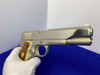 1973 Colt Government .45acp *NICKEL*5" -LARGE ROLL MARK- MK IV Series 70