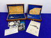 2 Hardwood Presentation Cases w/ Cleaning Tools *BLUE FITTED INTERIORS*
