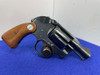 1970 Colt Detective Special .38 Sp Blue 2"*FACTORY HAMMER SHROUDED EXAMPLE*