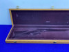 Winchester Wood Long Gun Display Case *FITTED BURGUNDY VELVET INTERIOR*