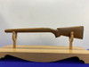 Gloss Brown Wood Rifle Stock w/ Black Recoil Pad *W/ WHITE LINE RECOIL PAD*