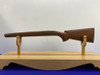 Wood Rifle Stock w/ Black White LIne Buttplate *CLASSIC WALNUT BROWN STOCK*