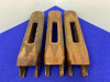3 Remington 3200 Checkered Walnut Brown Wooden Forends *BROWN GLOSS FINISH*