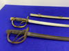 (2) Vintage Cavalry Sabers w/ One Steel Scabbard *MILITARY STYLE SWORD LOT*