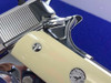 Colt Government Series 70 .38 Super *BREATHTAKING BRIGHT STAINLESS & IVORY*