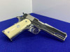 Colt Government Series 70 .38 Super *BREATHTAKING BRIGHT STAINLESS & IVORY*