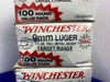 300 Rounds Winchester 9mm Luger 115Gr FMJ Ammunition *TARGET & RANGE AMMO*