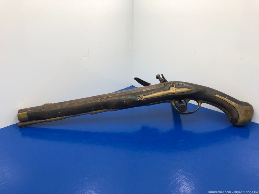 *SOLD* Black Powder Flintlock Pistol 12 1/2" *EXCELLENT ANTIQUE FIREARM