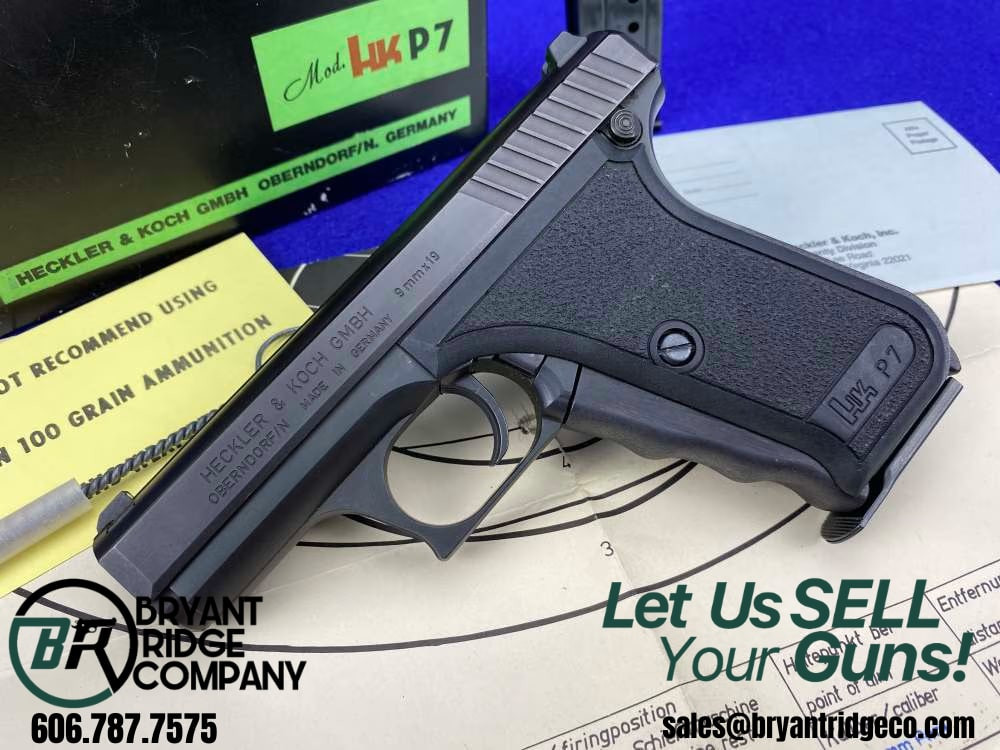 1983 H&K P7 PSP 9mm Blued 4.1