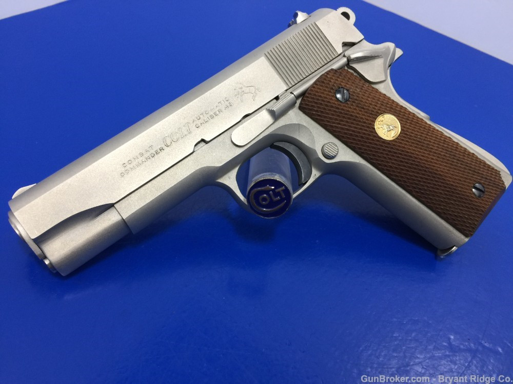1983 Colt Combat Commander Series 70 Rare SATIN NICKEL - Bryant Ridge