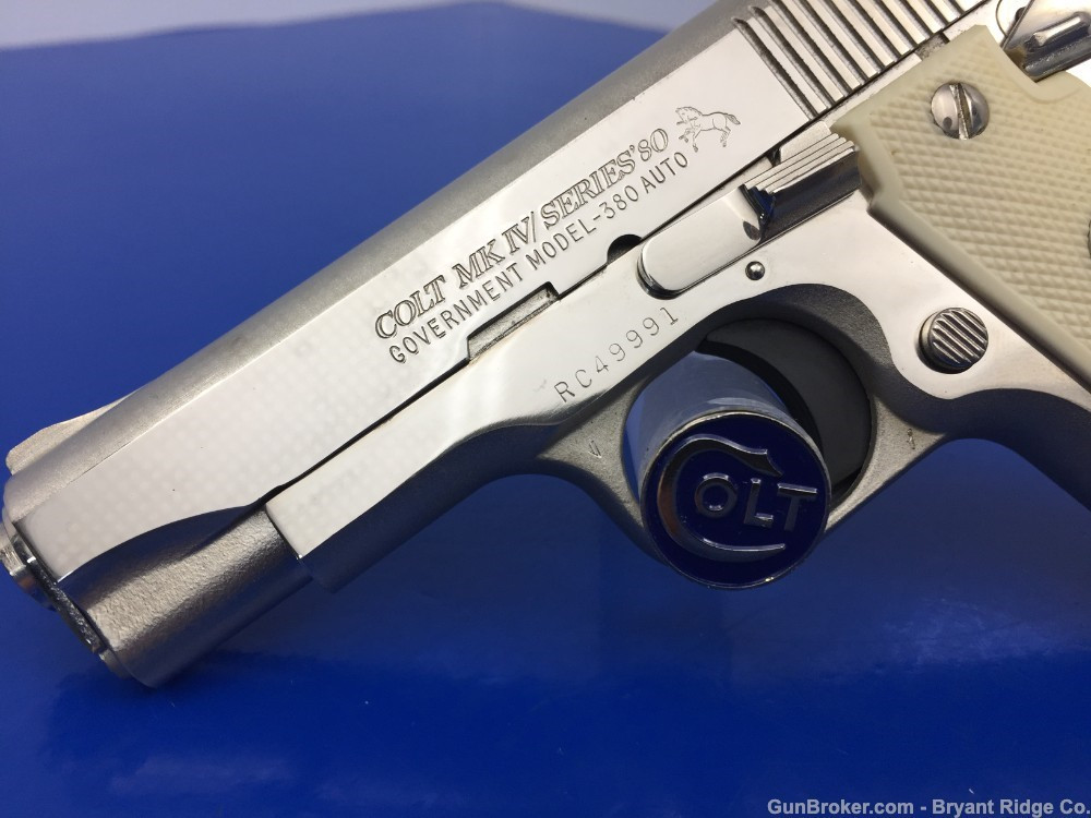 1985 Colt Government MKIV .380acp *NICKEL FINISH* - Bryant Ridge