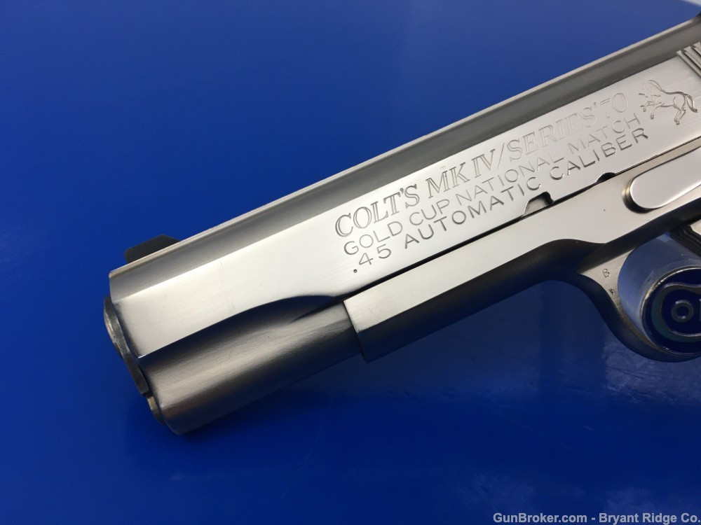 1978 Colt Gold Cup National Match Series 70 .45ACP Satin Chrome