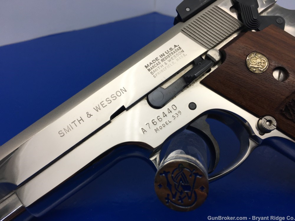 1982 Smith and Wesson Model 539 9mm Nickel Finish 4