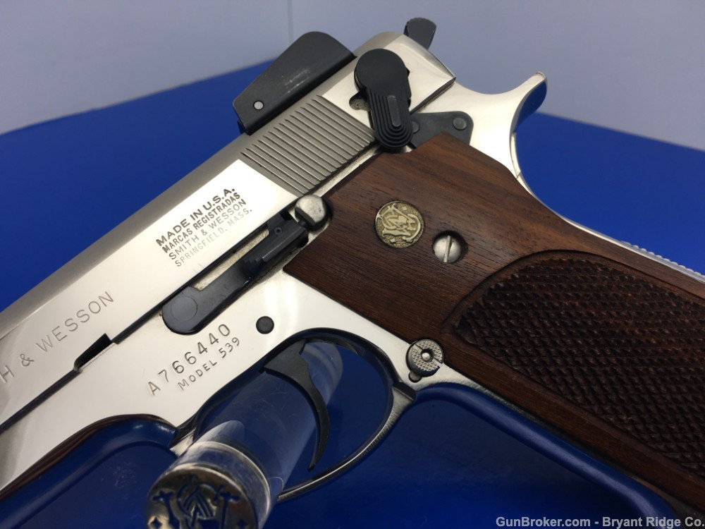 1982 Smith and Wesson Model 539 9mm Nickel Finish 4