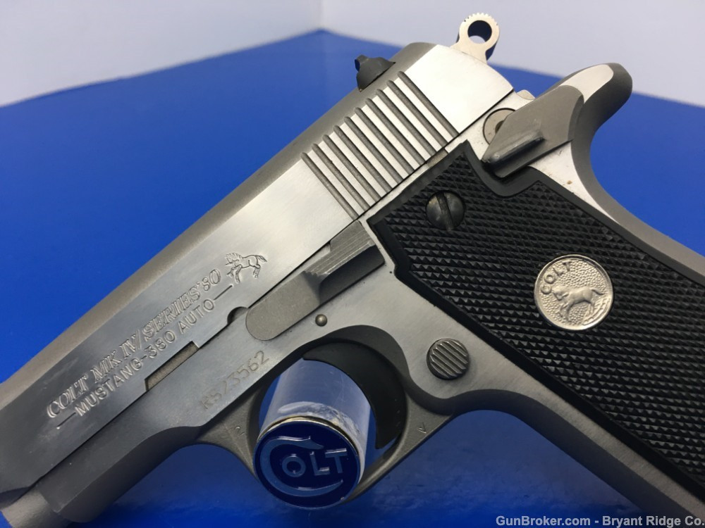 1993 Colt MKIV Series 80 Mustang Plus II Stainless .380acp SUPER