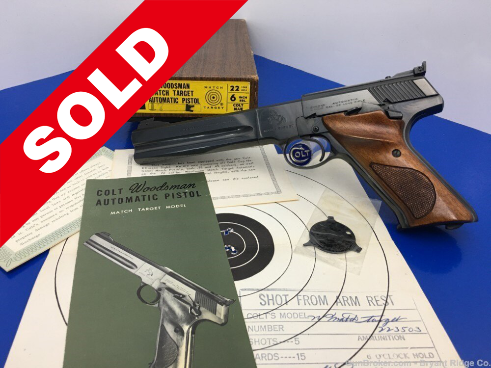 1967 Colt Woodsman Match Target .22lr Blue Finish 6