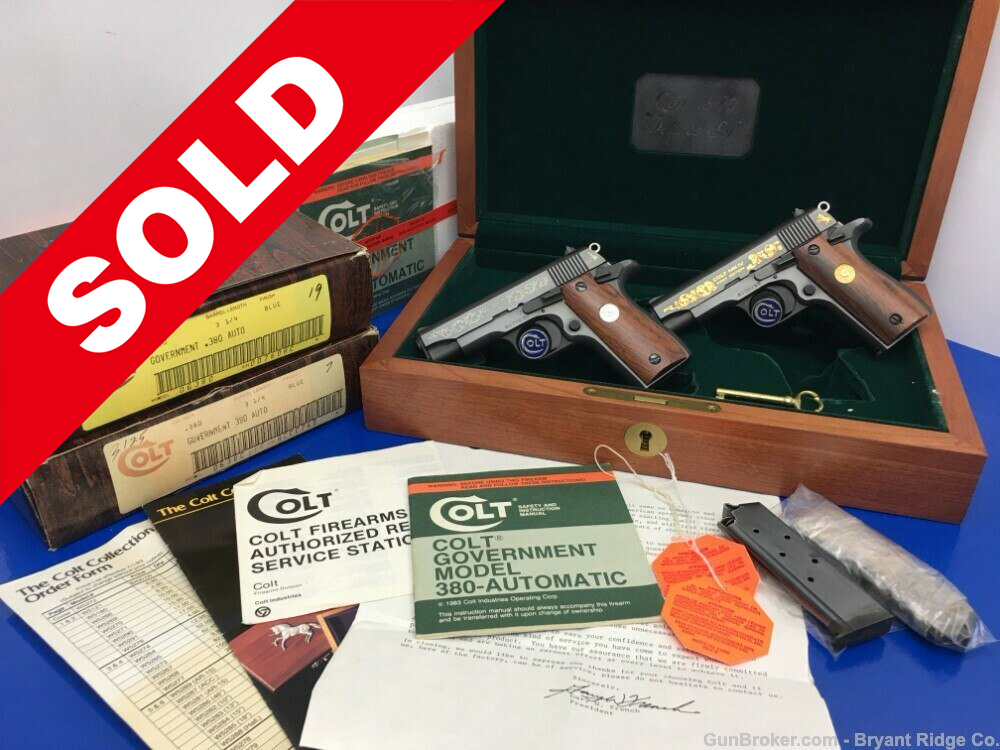 Colt 380 Government Deluxe Set 1st & 2nd Edition *LESS THAN 1000
