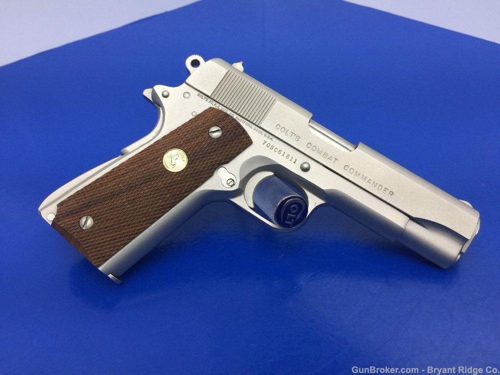 1978 Colt Combat Commander .45 ACP *ULTRA RARE SATIN NICKEL FINISH