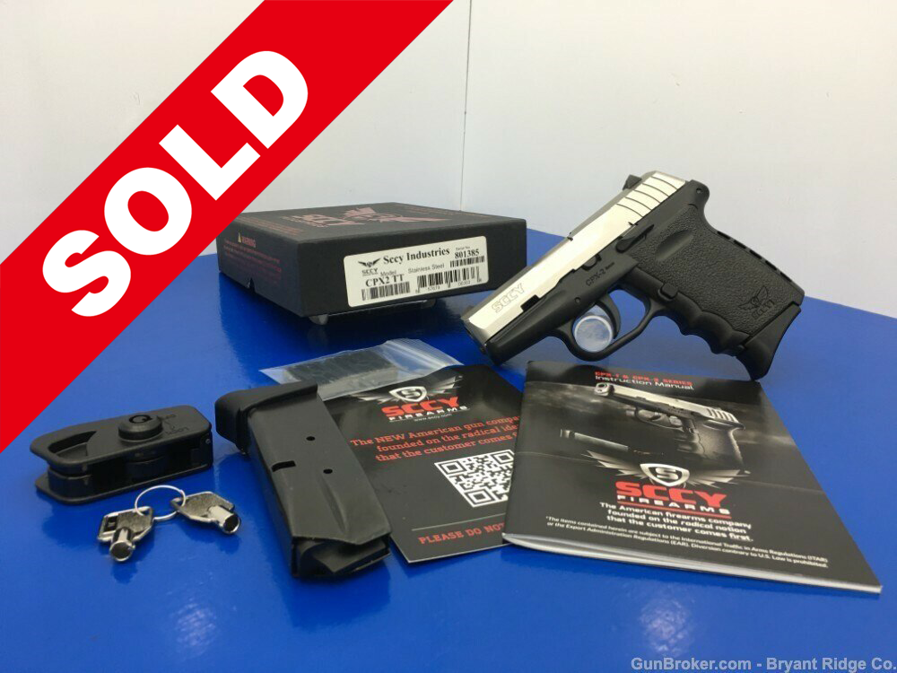 SCCY CPX-2 9mm Black/Stainless *LNIB COMPACT SEMI AUTOMATIC