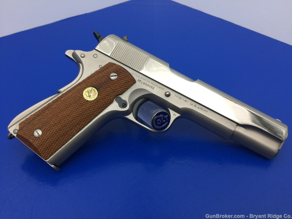 1943 Colt 1911A1 US ARMY Government .45 ACP *BEAUTIFUL NICKEL