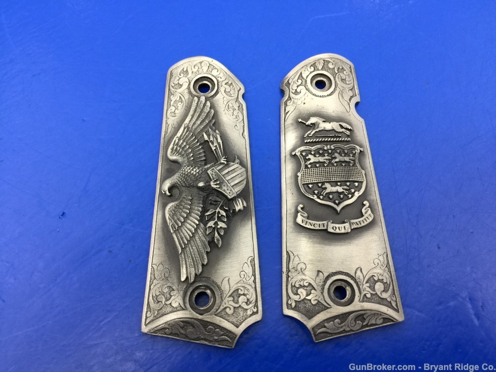 1978/1979 Colt Custom Shop Pewter 1911 Grips *INCREDIBLE SID BELL