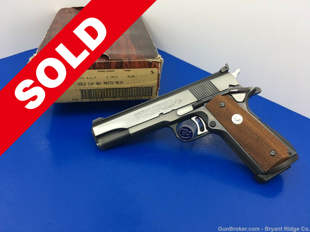 Colt Gold Cup National Match .45acp ROYAL BLUE *INCREDIBLE SERIES