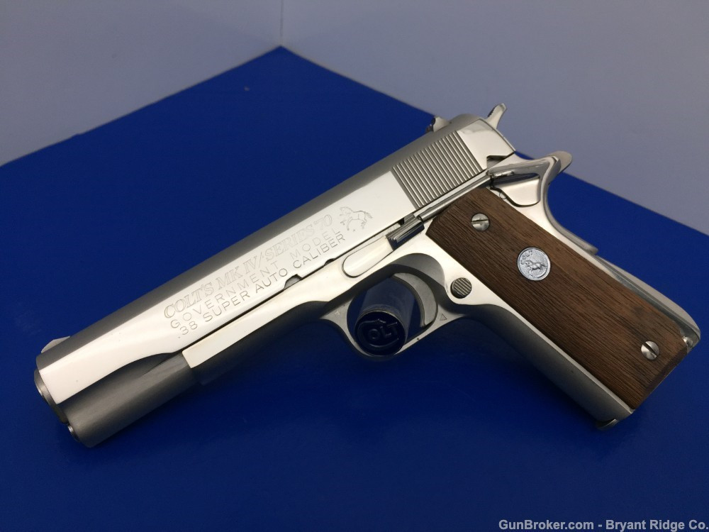 1972 Colt Government ULTRA RARE 38super MKIV Series 70 *NICKEL