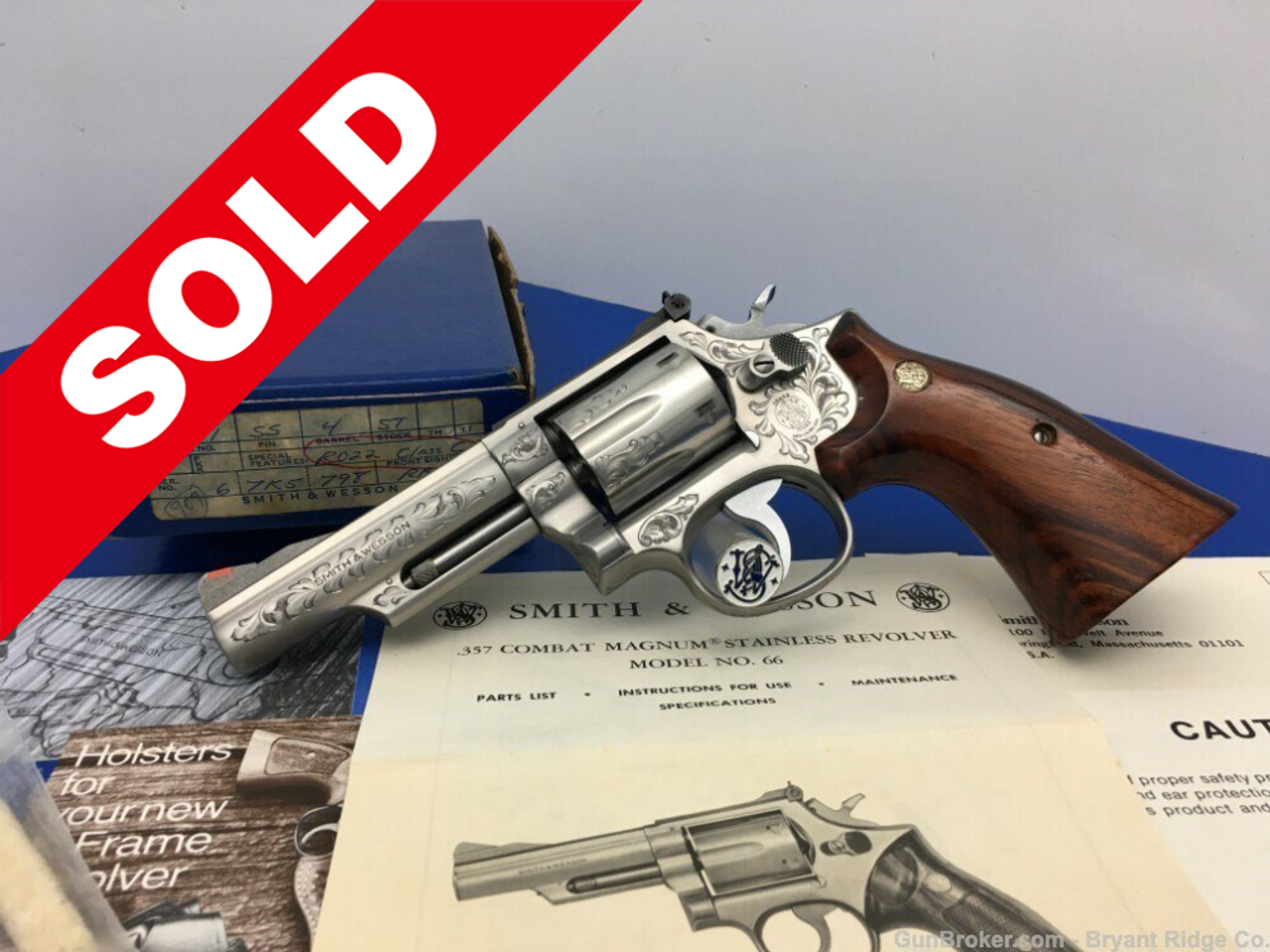 スミス&ウエッソン　SMITH & WESSON　【超レア商品】銃 ポスター 1980 Smith Wesson 66-1 4