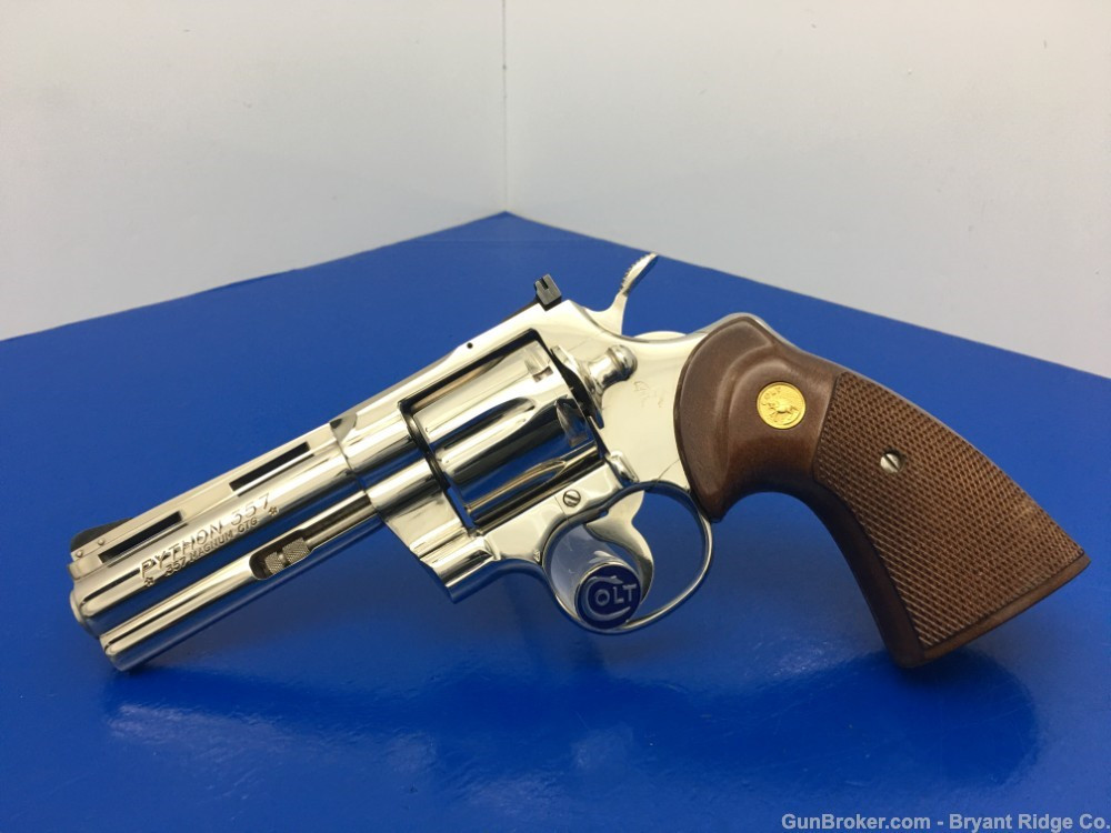 1975 Colt Python .357 Mag *RARE NICKEL FINISH* 4